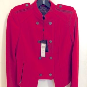 BCBG Max Azria slightly cropped military style jacket. Brand NWT. Never worn.